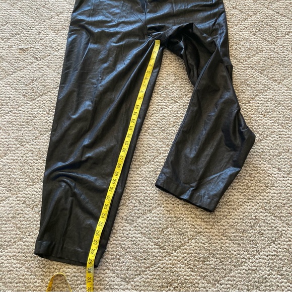 5/$15 Vintage Unique AB Sport Distressed Glossy Black Pants 1X - Picture 8 of 10